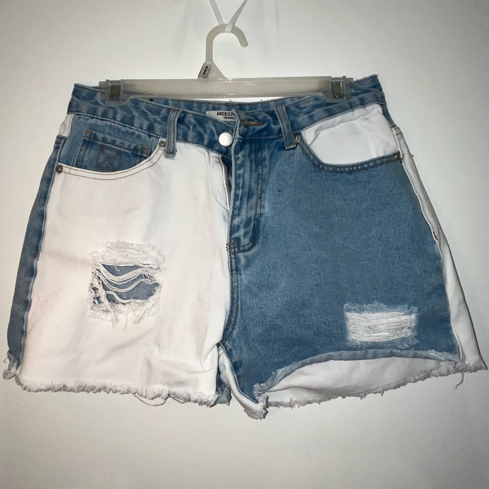 American Bazi multi-colored Jean shorts